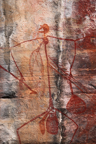 Rock art at Ubirr,
                    Kakadu